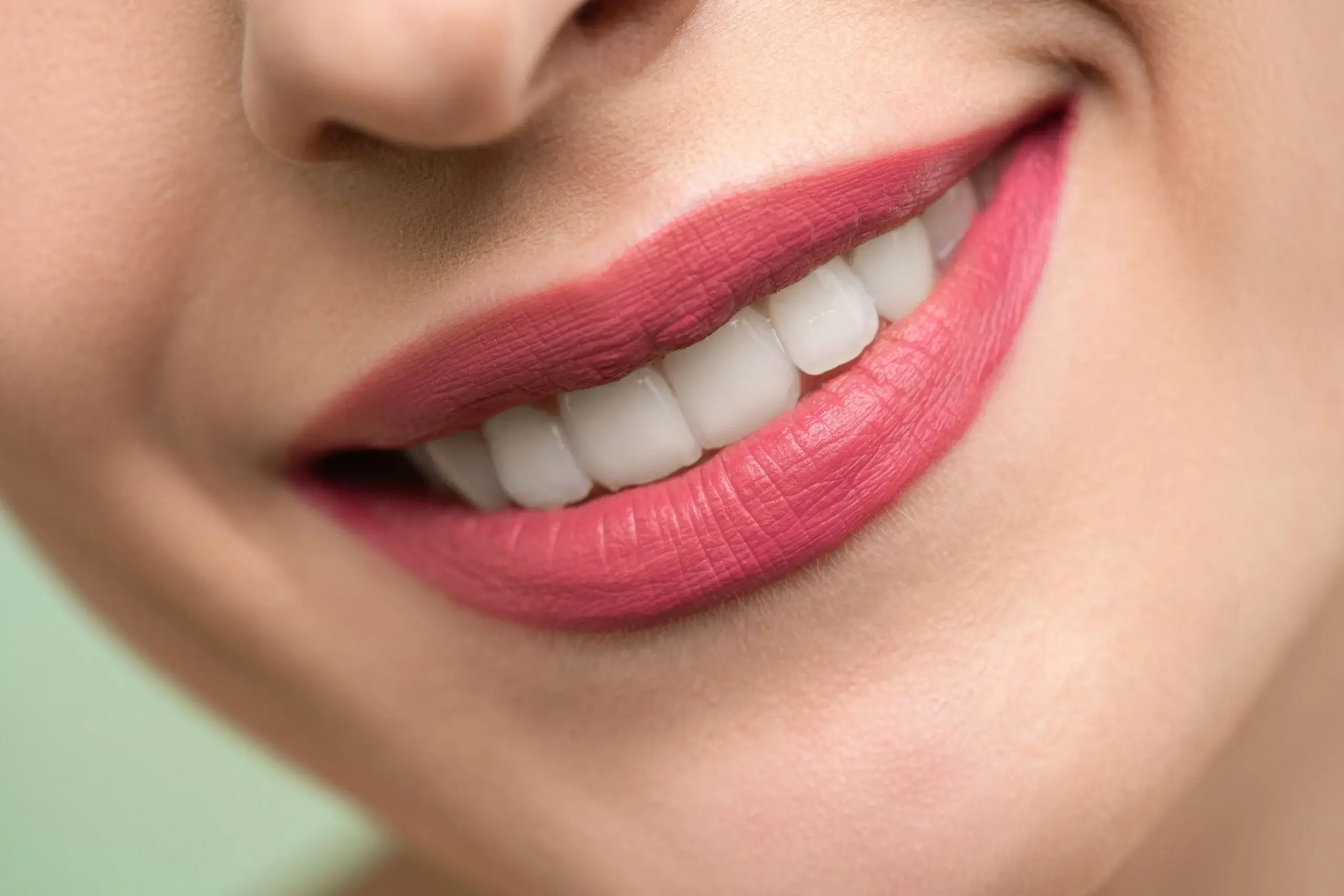 Patient smile after aesthetic dental care