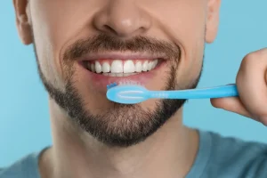Person brushing their teeth